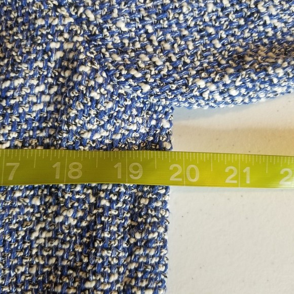 TALBOTS  Women's BLUE & WHITE TWEED JACKET Size Large - Picture 9 of 12